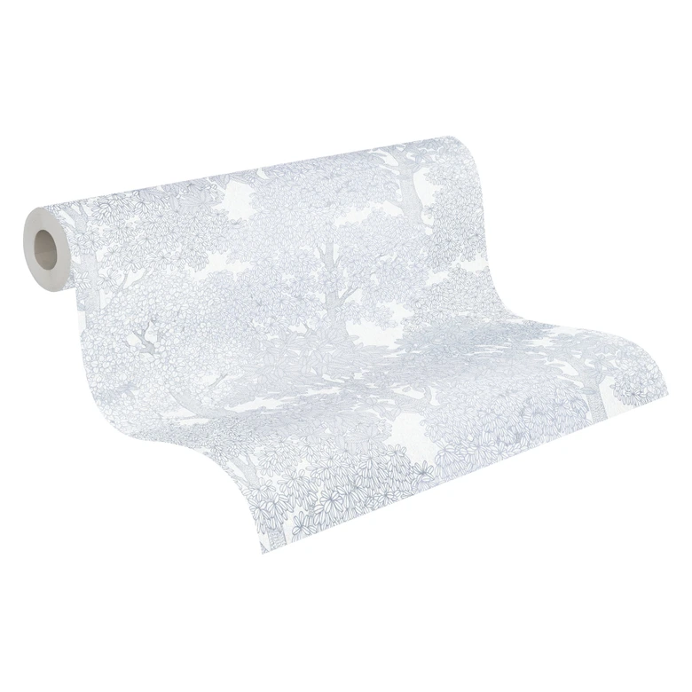 Architects Paper Floral Impression - Papier peint intissé de forêt, gris 