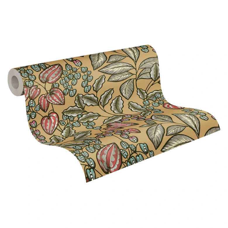 Architects Paper Vliestapete Floral Impression Blumentapete floral gelb, grün, blau, rot, blau 