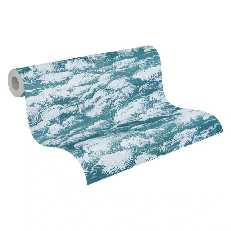 Architects Paper Vliestapete Jungle Chic Wolkentapete blau, weiß 