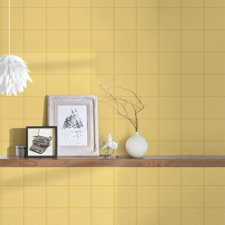 Architects Paper Vliestapete Luxury wallpaper geometrische Tapete gelb, metallic 