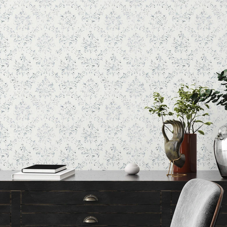 Architects Paper Textiltapete Metallic Silk Barocktapete mit Ornamenten metallic, weiß 