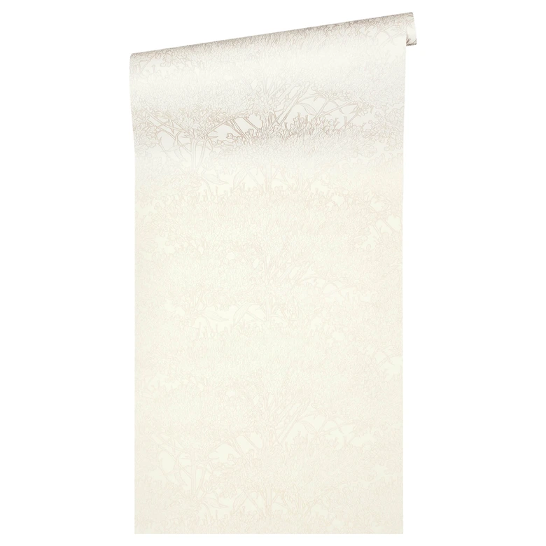 Architects Paper Papier Peint Design Absolutely Chic Floral Creme Or Gris  