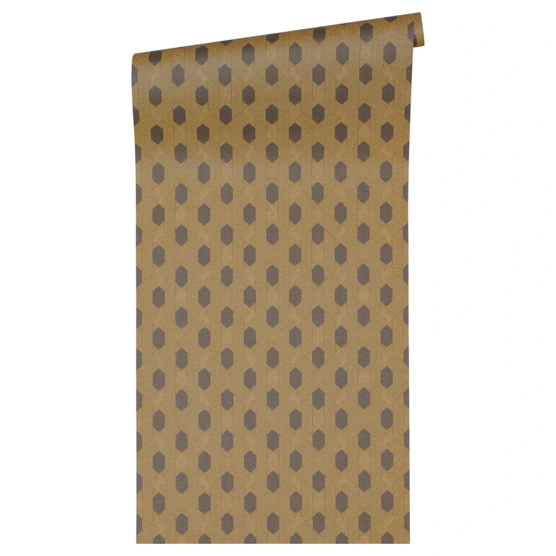 Architects Paper Vliestapete Absolutely Chic grafische Tapete braun, metallic, schwarz 