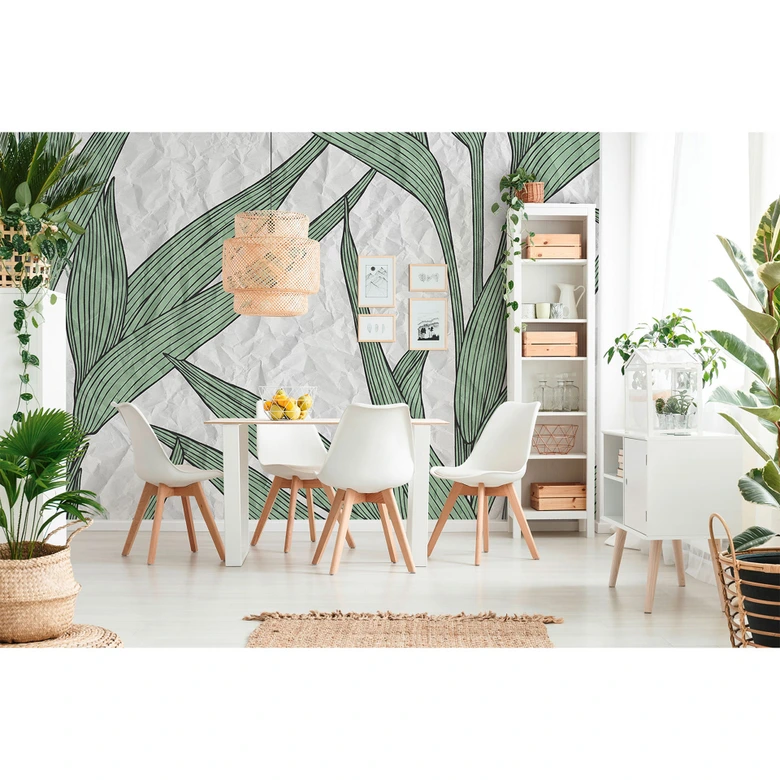 Fototapete Atelier 47 White Paper Leaves Blumen - Architects Paper  