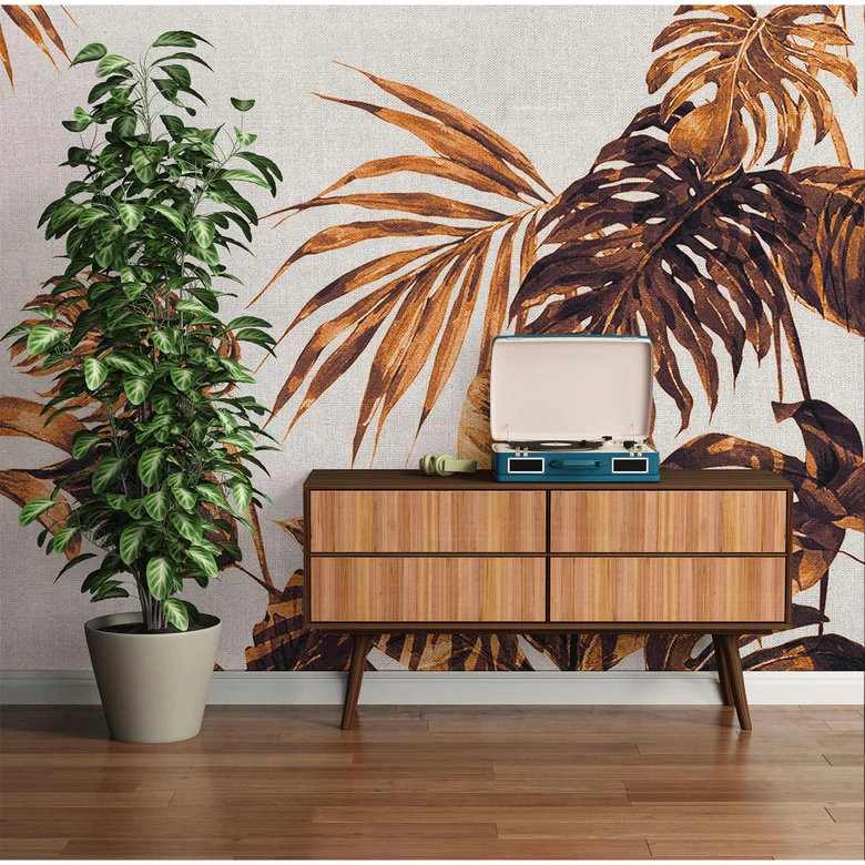 Fototapete Atelier 47 Tropical Leaves Artwork Palmen - Architects Paper  