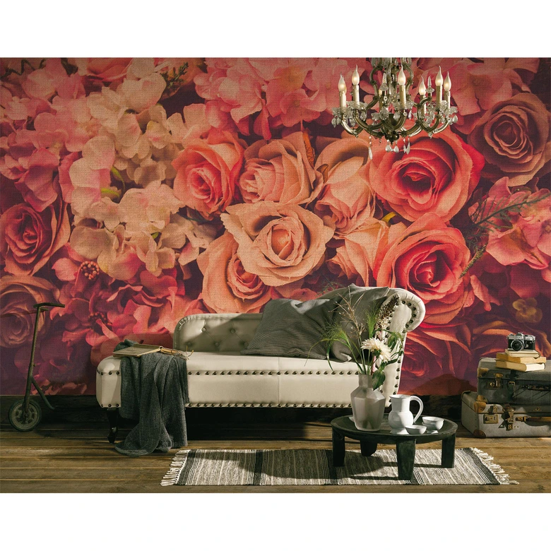 Livingwalls Fototapete Designwalls Flower Wall Blumen 