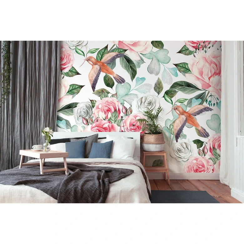 Livingwalls Fototapete Designwalls Paradise Blumen 