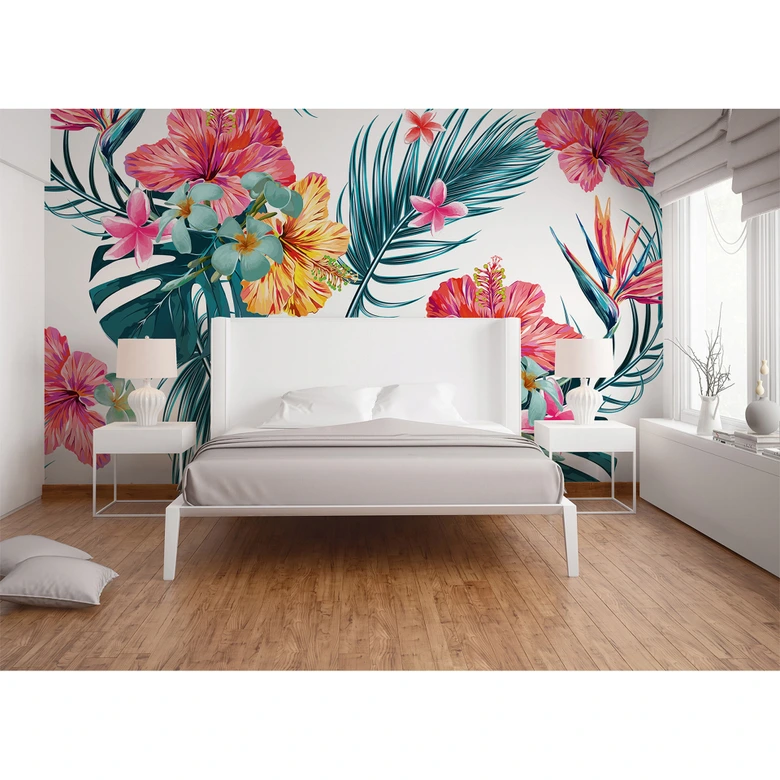 Livingwalls Fototapete Designwalls Tropical Art Blumen 