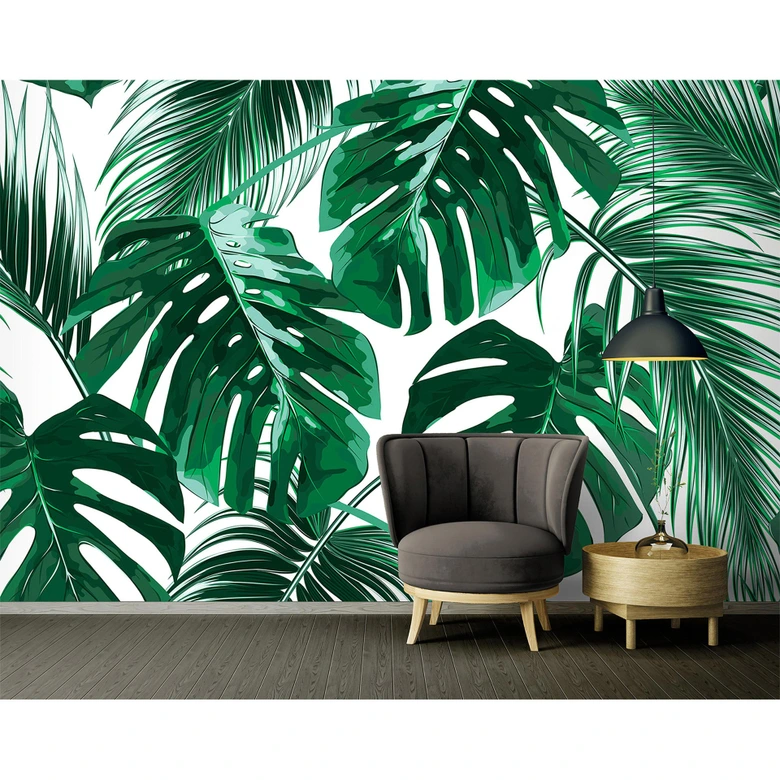 Livingwalls Fototapete Designwalls Palm Leaves Dschungel 