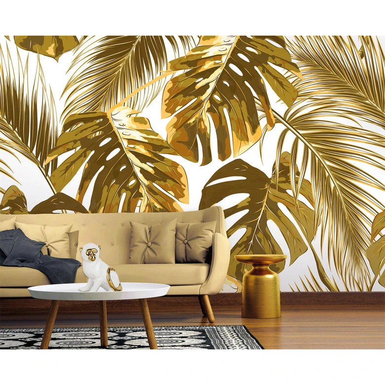 Livingwalls Fototapete Designwalls Palm Leaves Dschungel 