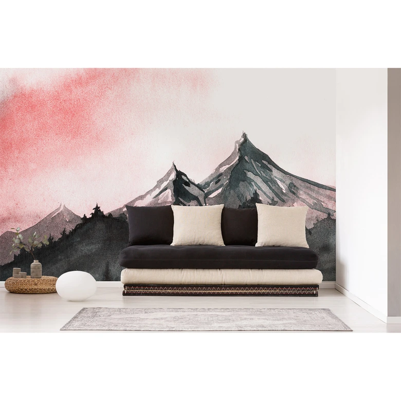 Livingwalls Fototapete Designwalls Mountain Paint Berge 
