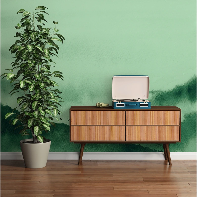 Livingwalls Fototapete Designwalls Gloomy Landscape Berge 