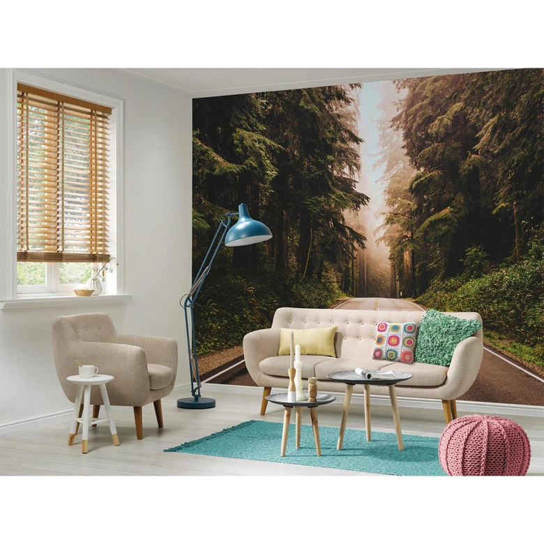 Livingwalls Fototapete Designwalls Road Trip Wald 