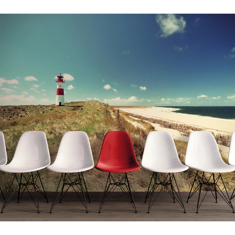 Livingwalls Fototapete Designwalls Lighthouse Strand 