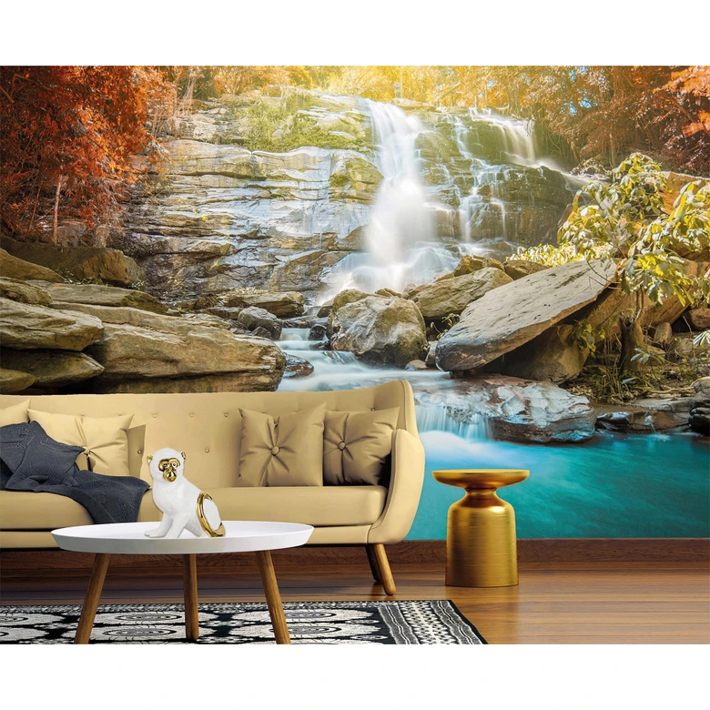 Livingwalls Fotobehang Designwalls Waterfall 