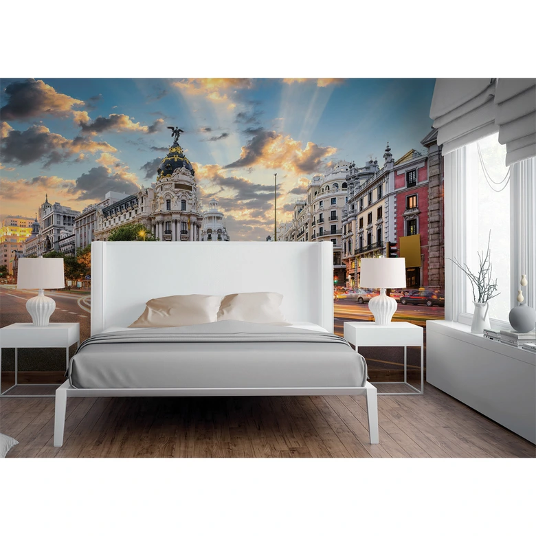 photo wallpaper designwalls in blue and grey non-woven wallpaper GranVia  