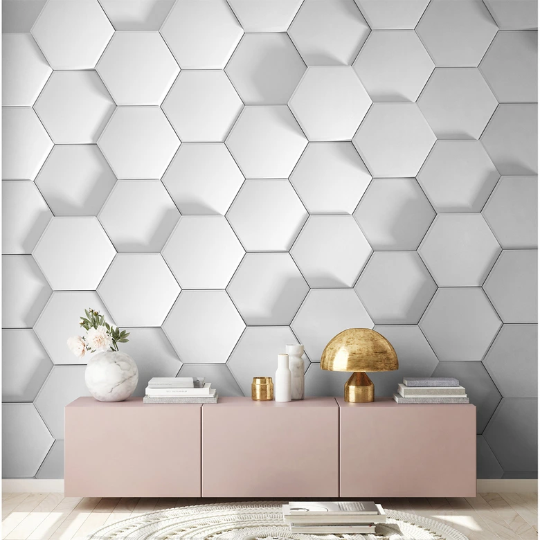 Livingwalls 3D Fototapete Designwalls Honeycomb 