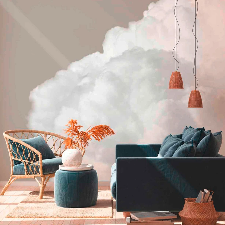 Fototapete Wolken Clouds2 in grau weiß - Vliestapete Designwalls 2 - 2,55 x 3,5 m 