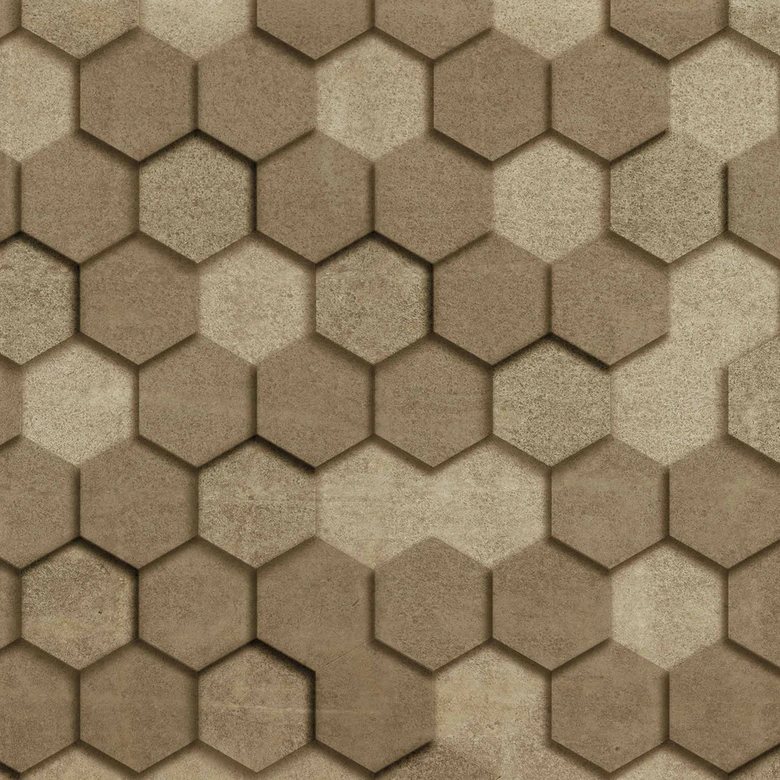 Geometrisk GraphicBlocks2 beige brun - non-woven tapet Designwalls 2 - 2,55 x 3,5 m 