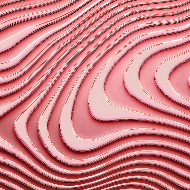 GeometricWave2 design wallpaper in red white - non-woven wallpaper Designwalls 2 - 2.55 x 3.5 m 