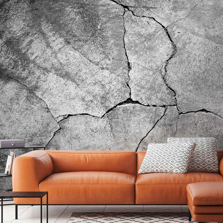 Fototapeta o wyglądzie betonu w kolorze szarym - włóknina Designwalls 2 - 2,55 x 3,5 m 