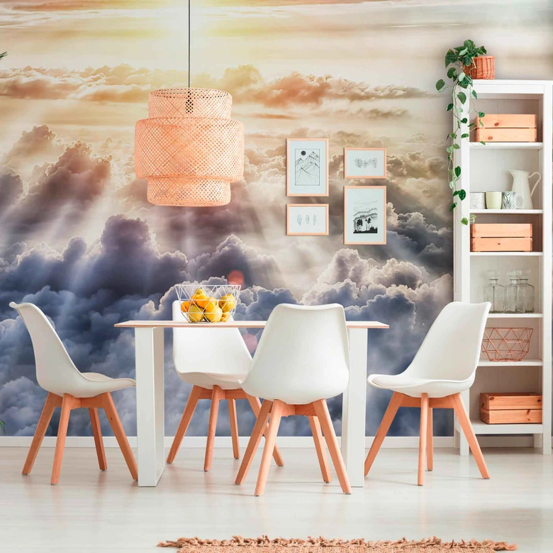 Fototapete Wolken SunnyClouds in blau grau - Vliestapete Designwalls 2 - 2,55 x 3,5 m 