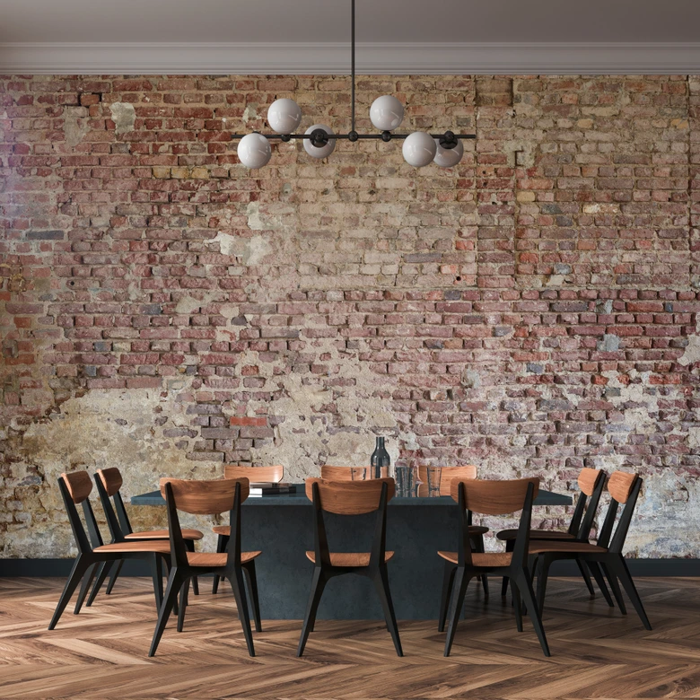 Fototapete Stein Masonry in rot beige - Vliestapete Designwalls 2 - 2,55 x 3,5 m 