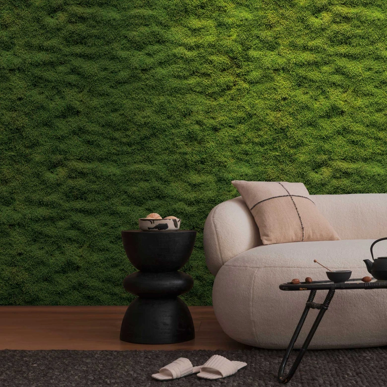 Papel pintado fotomural verde - Papel pintado tejido-no tejido con efecto naturaleza - Papel pintado salón 