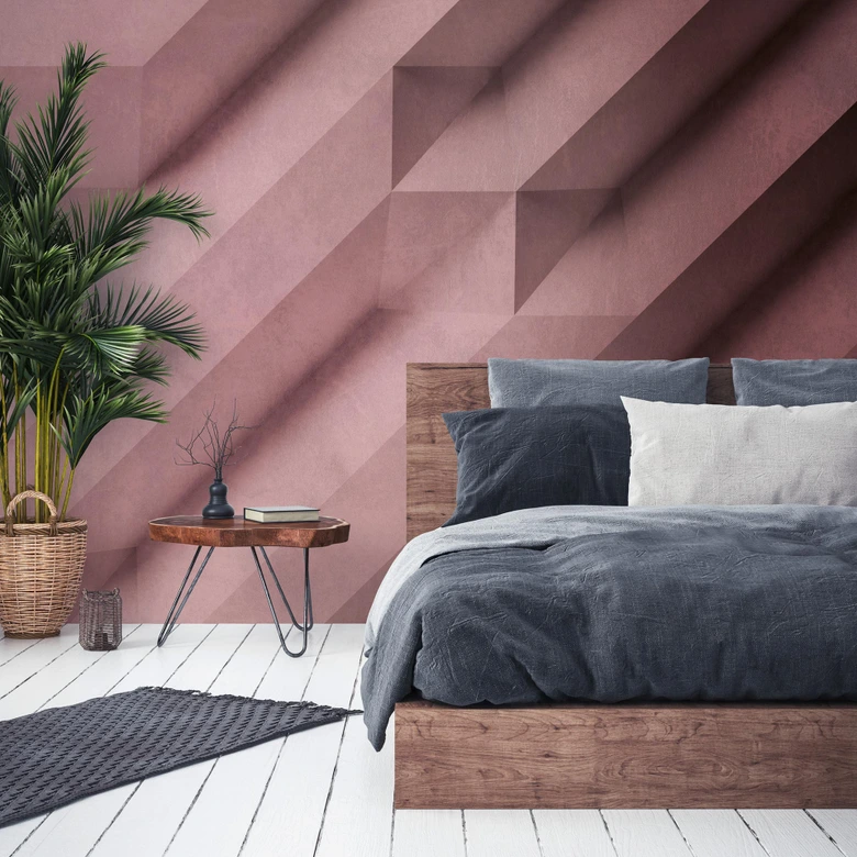 Livingwalls 3D Tapete Metropolitan Stories THE WALL Vliestapete geometrisch rosa 