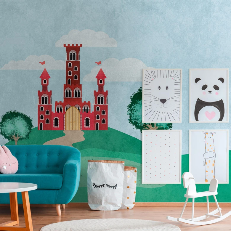 Livingwalls Kinderzimmer Tapete Metropolitan Stories THE WALL Vliestapete grün, blau 