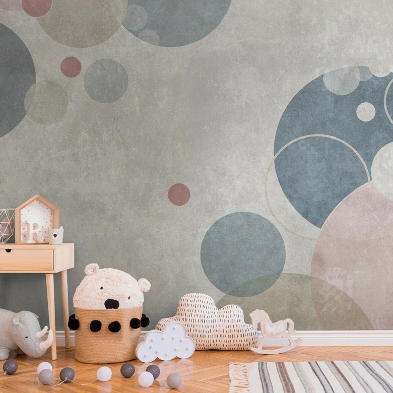 Livingwalls Tapete mit Kreisen Metropolitan Stories THE WALL Vliestapete gepunktet grau, beige 