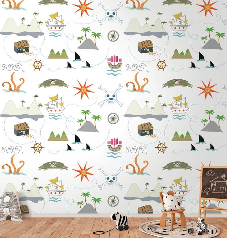 Fototapete für Kinder bunt creme - Vliestapete Kunst für Kinder Livingwalls - matt und glatt 