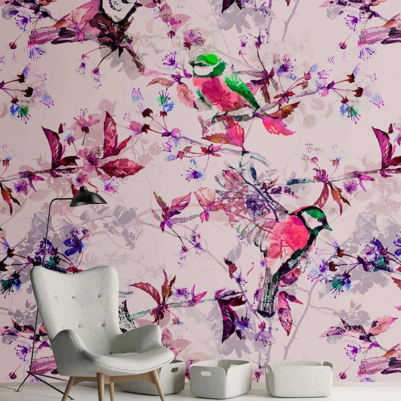 Livingwalls Photo Wallpaper Walls by Patel songbirds 1 