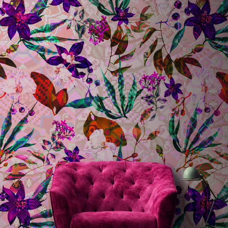 Fotomural Paredes de Patel flor de mosaico 1 