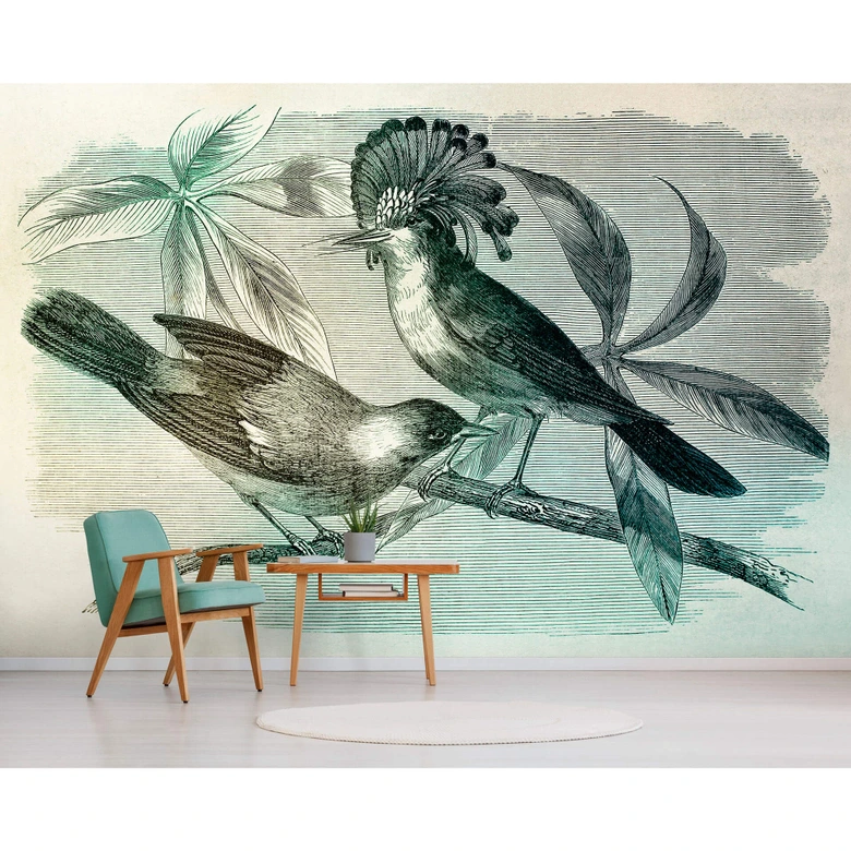 Livingwalls Fototapete Walls by Patel vintage birds 1 