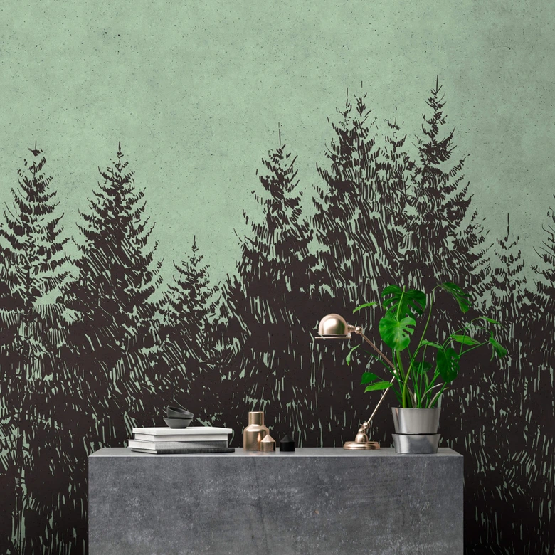 Livingwalls Fototapete Walls by Patel black forest 2 