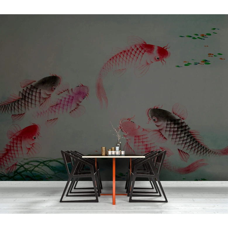 Livingwalls Fototapete Walls by Patel dancing kois 1 