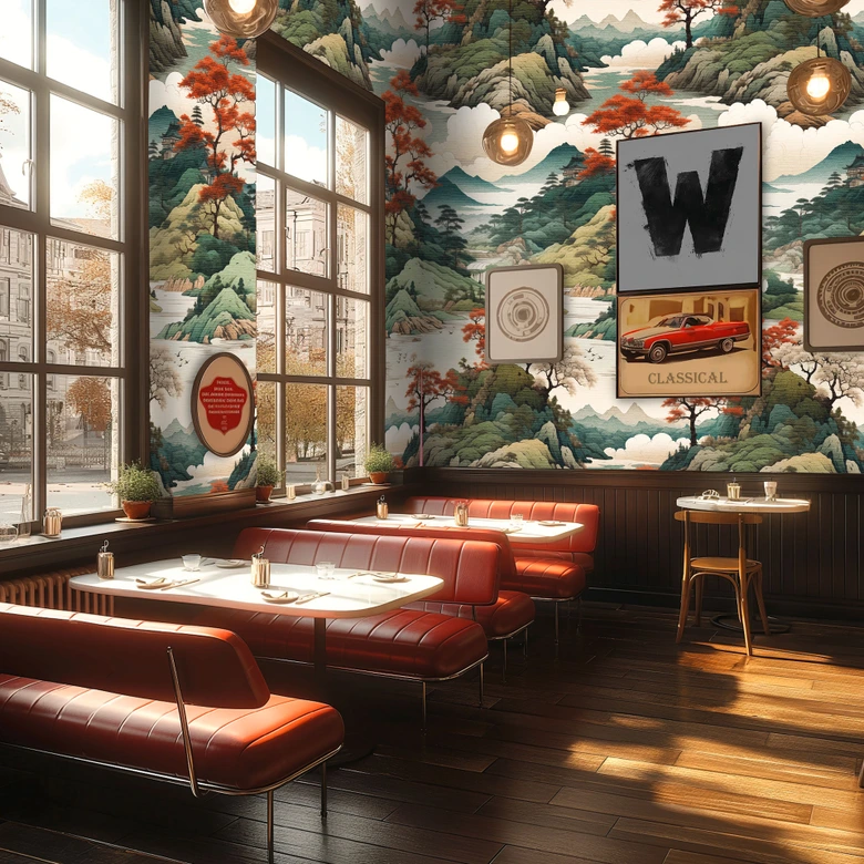 Fotomural paisaje Asia look colores naturales - Papel pintado no tejido, extensible 