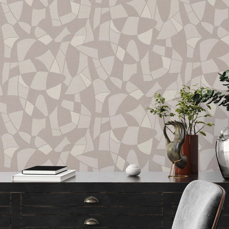 papier peint moderne intissé 3d design gris - papier peint à motifs salon 