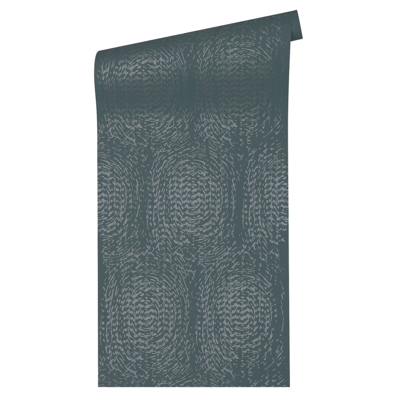 Architects Paper Vliestapete Alpha geometrische Tapete mit Kreisen blau, metallic 