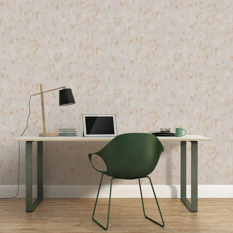 Strukturtapete Metallic-Effekt Beige Grau Gold - moderne Vliestapete 
