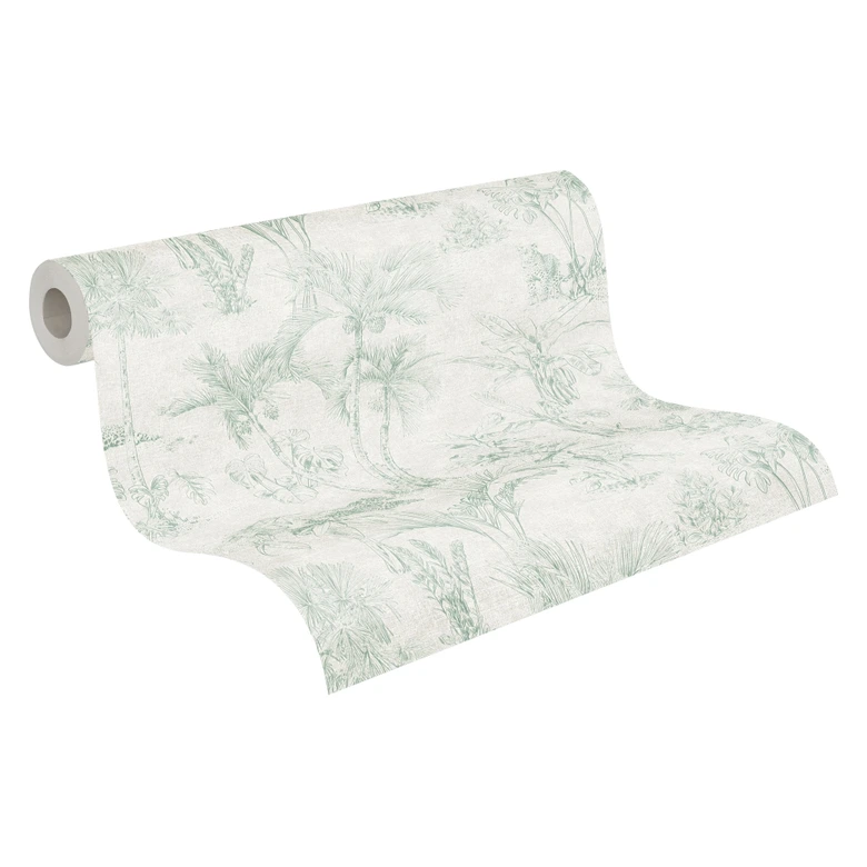 A.S. Création Cuba - Papier peint intissé jungle, gris 