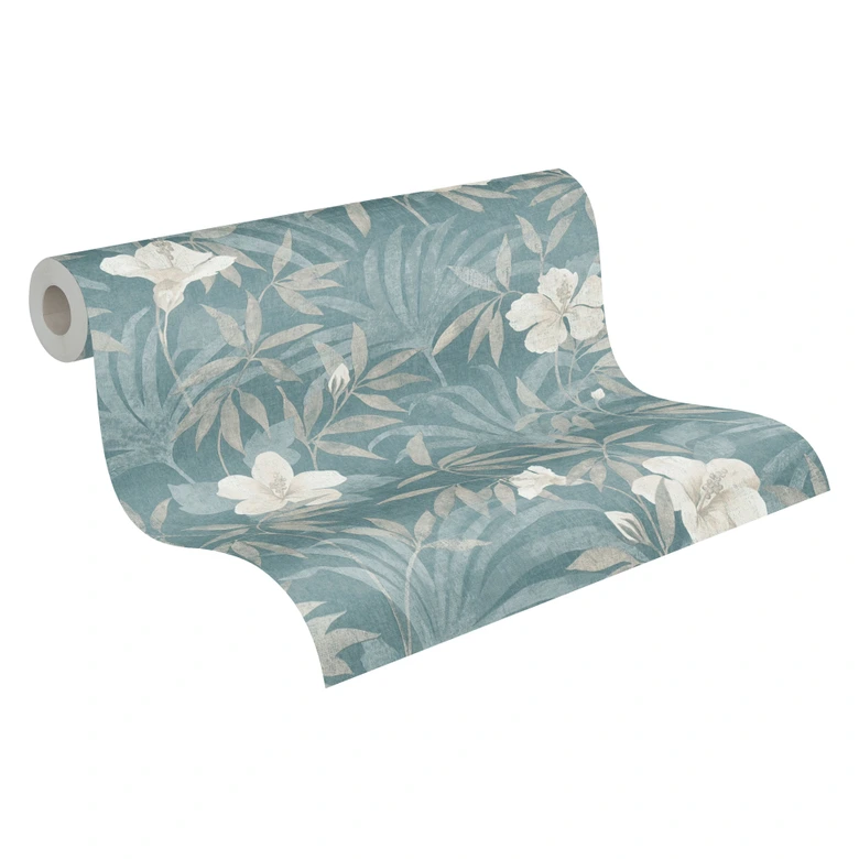 A.S. Création Vliestapete Cuba Blumentapete floral beige, blau 