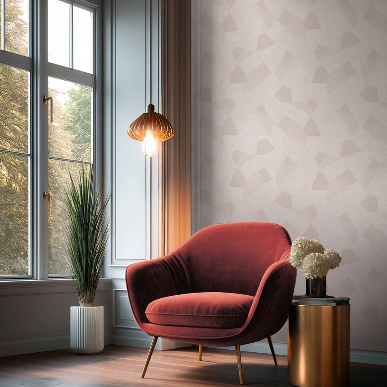 Non-woven wallpaper geometric shapes gray white wallpaper wallpaper geometric 