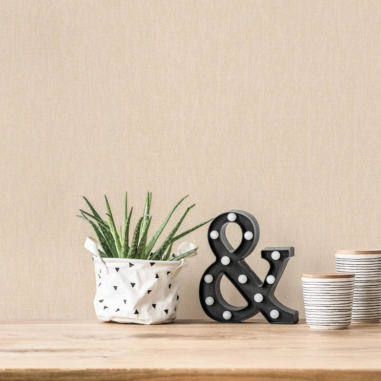 papier peint uni mat en beige et crème papier peint intissé structuré de style scandinave Hygge 