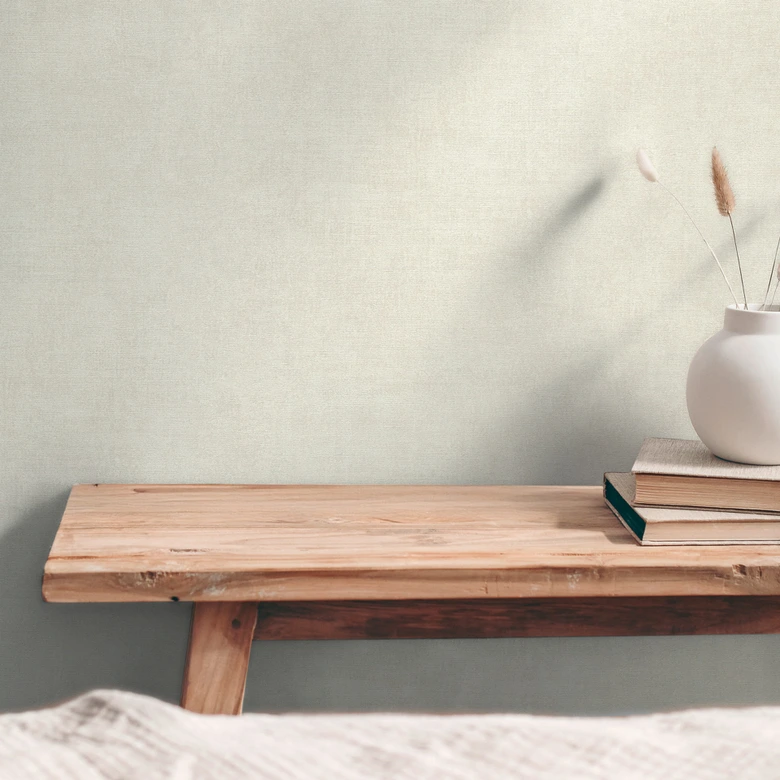 Unitapete mit Struktur Creme Beige – Vliestapete dezent einfarbig modern 