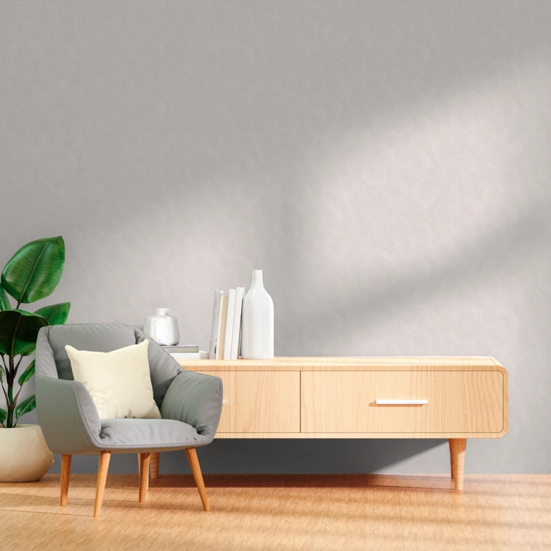 3D-Tapete Kreismuster Creme Weiß – elegante Vliestapete mit feiner Struktur 