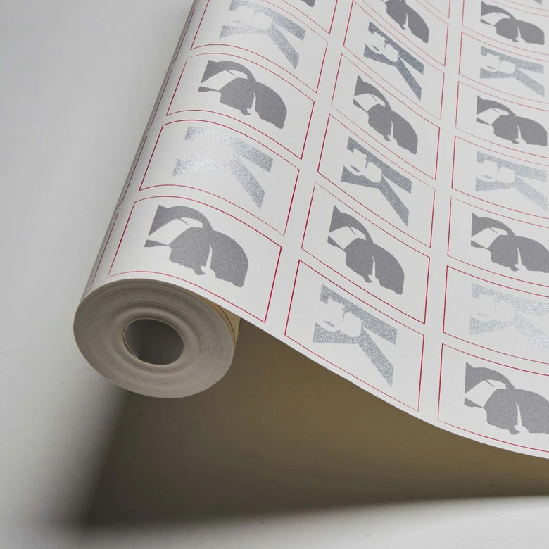 Karl Lagerfeld Papier peint fantaisie Gris, Rouge, Blanc  