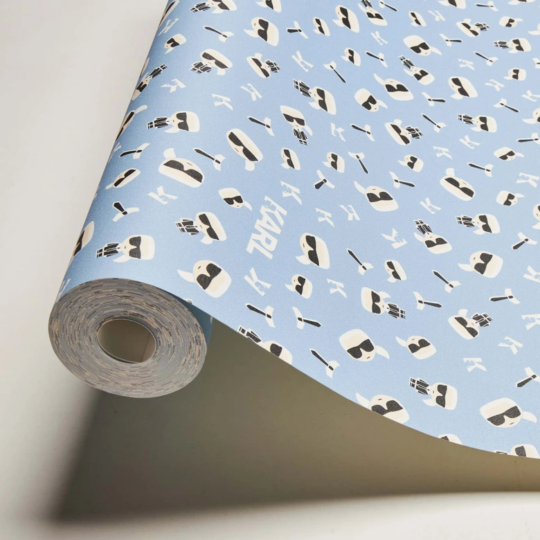 Karl Lagerfeld Papier peint fantaisie Bleu, Noir, Blanc  