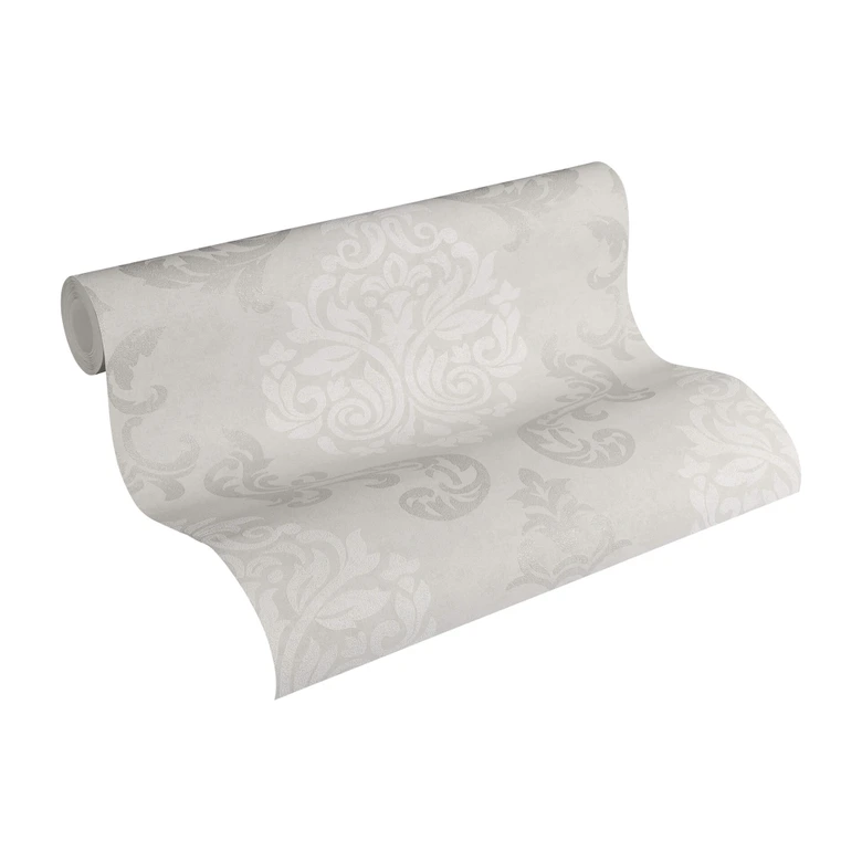 A.S. Création tapet Memory 2 Beige, Råhvid, Metallisk 